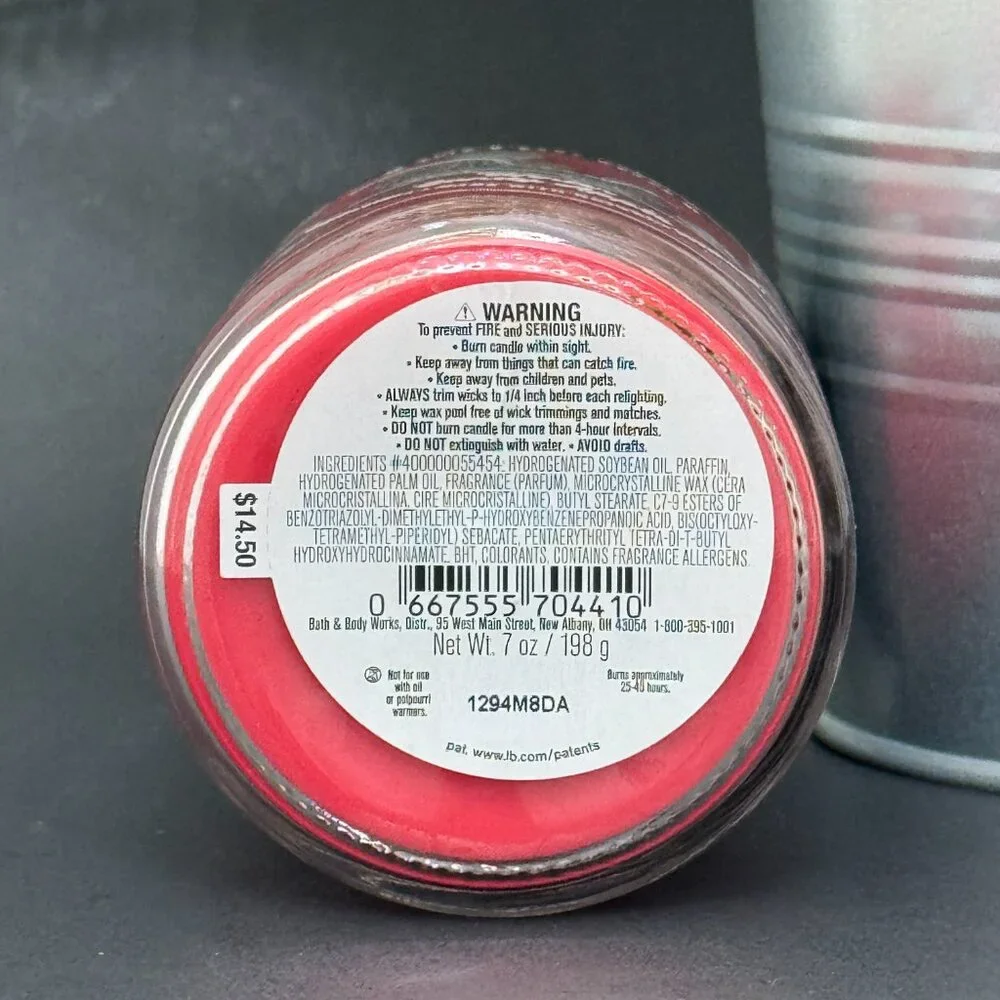 BBW Winter Candy Apple Bath & Body Works Mason Jar Single Wick Candle